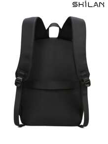 SHILAN This Fashionable And Casual Solid Color Backpack Features Adjustable Shoulder Straps, Large Capacity, Zipper Closure, And Is Made Of Waterproof Nylon Material. It Is Simple And Versatile, With A Stylish Appearance, Making It An Ideal Choice For The Back-To-School Season. It Can Be Used As A Beach Bag, School Bag, Laptop Compartment, And Is Lightweight And Easy To Carry, Suitable For Boys, Men, Office Workers, And Various Occasions. Holiday