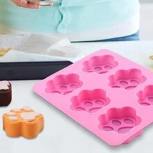 3pcs Dog Paw Silicone Mold Set, Non-Stick Silicone Baking Molds For Cookies, Chocolate, Candy, Jelly, Ice Cubes, Dog Treats