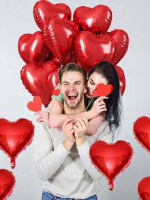 12 sztuk czerwonych balonów foliowych w kształcie serca z aluminium, duże balony helowe Mylar w kształcie serca, idealne na walentynkowe przyjęcie urodzinowe, zaręczyny ślubne, świętowanie festiwali, kreatywny mały prezent, artykuły na przyjęcie urodzinowe, artykuły dekoracyjne na przyjęcie, Boże Narodzenie