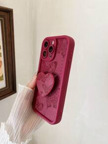 1pc Butterfly Pattern Design Camera Lens Protection Shock Proof Phone Case Compatible With Apple 11 Pro Max/12 Pro Max/13 Pro Max/14 Pro Max/15 Pro Max/16 Plus/16 Pro Max, Compatible With Redmi, Compatible With OPPO/Compatible With Realme, Compatible With VIVO, Compatible With Infinix, Compatible With Honor, One Plus Waterproof Anti-Fall Scratch Resistant,International Version, Not The Domestic Version - Burgundy - View 3