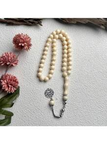 1 件穆斯林祈祷珠 45 件/10 毫米亚克力仿琥珀单链手链 - 彩色 - 查看 15