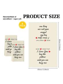 2 件情人节厨房毛巾情人节黑白格子水彩小矮人文字爱心农舍洗碗巾厨房洗碗手茶巾厨房干燥洗碗巾适用于厨房餐厅餐桌