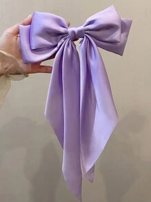 1 buc mov elegant retro culoare solidă panglică mare arc clip accesorii de păr, potrivit pentru uz zilnic, cadouri, petreceri, lucruri școlare, facultate
