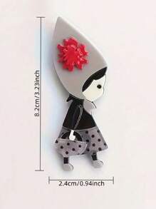 A Cute Cartoon Character Design For Daily Use, Anime Style Brooch, Fashion Accessories For Clothing Decoration, Cartoon Acrylic Bag Character Brooch, Cute And Versatile Women's Suit Cardigan Corsage