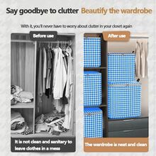 1pc Large Capacity Clothing & Quilt Storage Bag, Foldable Bedding, Clothes & Toy Organizer Bag, Handle, Space-Saving Underbed Storage Container