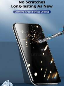 3pcs Full Cover Anti-Peep Tempered Glass Privacy Screen Protector Compatible With IPhone16/ 15 Pro Max/15/14 Plus/13/12/11 Pro Max/X/XS/XR Full Coverage Screen Anti-Peeping Glass Film Gift For Birthday/Easter/President's Day/Boyfriends/Girlfriends Gift For Birthday, Family, Friends Anti-Spy, Phone Screen Protector, Phone Accessories