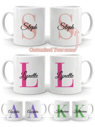 1 st anpassad namnmugg Enkel Praktisk multifunktionell, multifunktionell, dekorativ, anti-mögel, återanvändbar, lätt att rengöra, bedårande, högkvalitativ, söt, modern, anpassad, personlig, unik, idealisk present till honom, idealiska gåvor för honom Henne, Henne, Flickvän, Familj, Vänner, Son, Skolelever, Arbetare, Barn, Matsal, Badrum, Vardagsrum, Sovrum, Kontor, Tesalong, Skola, Hemma