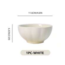 Juego de 1/2/4 piezas - Juego de tazones de cerámica de 4.5 pulgadas | Juego de vajilla de porcelana colorida - Tazón para ensalada, tazón para avena, tazón para yogur, tazón para postre, tazón para sopa, tazón para arroz, tazón para fideos | Apto para microondas/horno/lavavajillas | Suministros para cocina y restaurante y hogar, suministros escolares