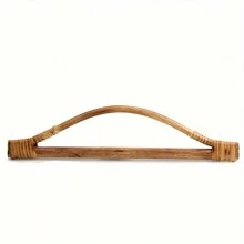 1 件天然藤条编织品 D 形环/3 种尺寸竹制手柄复古木质部件 DIY 编织包手柄行李箱配件