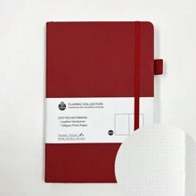 Journal à pois de type Bullet A5 pour la créativité - Cahier à grille de points de 100 g/m², avec 160 pages numérotées et une reliure à plat, idéal pour un usage personnel, les objectifs et l'organisation