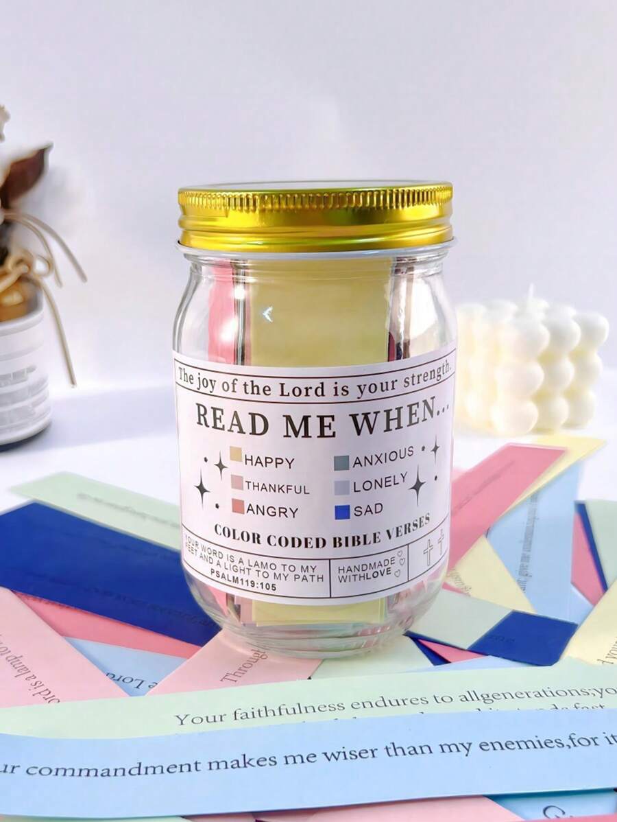 1Pc 4.72*2.76in Feelings Bible Verses Jar, Read Me When Bible Verses ...