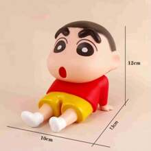 CRAYON SHINCHAN Crayon Shin-Chan Phone Holder Kawaii Anime Desktop Ornaments Cartoon Watching TV Phone Support Cute Doll Decorations - Multicolor - View 9