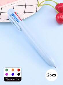 6-Color Customized Personalized Ballpoint Pen, 6-In-1 Multicolor Pen, Cartoon Multicolor Neutral Pen, Simple Portable Multifunctional Writing Pen, Cute Retractable Nurse Pen, Colorful Stationery Pen For Students And Office, Can Customize Your Name And Text, Suitable For Diary, Writing Supplies, Ideal For Mother's Day, Birthday, Teacher's Day, Christmas, Halloween Gifts,Office & School Supplies,Xmas Decoration,Smooth Writing Pen - Six-color Push Ballpoint Pen Type a - View 16