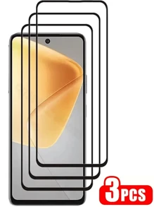 3 Packs, HD, Anti-Scratch, Explosion-Proof Infinix / Mobile Phone Screen Protector, Full Coverage, Easy To Install, HD Clear, Bubble-Free, Anti-Scratch, Shatterproof Tempered Glass Screen Protector, Ultra-High Definition. Suitable For Birthday/Easter/Christmas/Family/Friends/Boys/Girlfriend Gifts Waterproof Shockproof Anti-Fall Anti-Fall Anti-Fingerprint - Clear - View 1