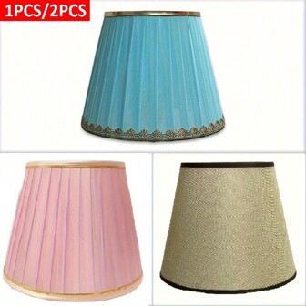 1pc/2pcs Medium Lamp Shades, Perfect For Table Lamps And Floor Lights, Transform Your Space With A Chic And Modern Lamp Shade, Hand Crafted- Perfect Home Decoration Accessor, 6.3" Top X 9.84" Bottom X 7.87" High,Easy To Install, Ideal Gift For Friends And Family, Perfect For Adding A Touch Of Modern Elegance To Your Home, Restaurant, Hotel, Office, Or Cafe Decor Birthday