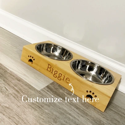 Comedero personalizado para mascotas - Comederos pequeños para perros grabados - Comedero para mascotas grabado, multifuncional, antihongo, ornamental, reutilizable, exquisito, elegante, de alta calidad, adorable, moderno, colorido, personalizado, único, regalo ideal para él, regalo ideal para ella, ella, novio, novia, papá, mamá, familia, amigos, hijo, hija, niños, para aniversarios, para cumpleaños, para inauguración de casa, para graduación, cocina, comedor, dormitorio, oficina, sala de estar, hogar, jardín, sala de té