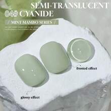 Miss Comoy 15ml Nova Série Mambo de Menta Quente Chinesa Esmalte de Unha Vegano Cor de Crepe Cor de Cardamomo Sistema de Vidro Verde Tintado Ameixa Azul-Esverdeado Contas de Vidro Flash de Explosão Olho de Gato Esmalte de Unha Suave Frescor Vegano Sensação de Salão de Unhas DIY Unhas Comumente Usadas Cola para Unhas