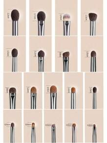 Princess Rose 眼部化妆刷套装，18支装，马毛染色刷，动物毛化妆刷，化妆师必备全套化妆工具，化妆刷套装，化妆刷套装，化妆刷套装，全套化妆工具，化妆刷套装，化妆刷套装，化妆礼盒套装 - 巧克力棕 - 查看 3
