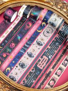 IEEBEE 12 卷塔罗牌主题复古和纸胶带套装，日记本装饰遮蔽胶带，复古魔术和纸胶带旧式日记本胶带 DIY 剪贴簿文具创意装饰，垃圾日记本用品返校 - 1 Set - 查看 5