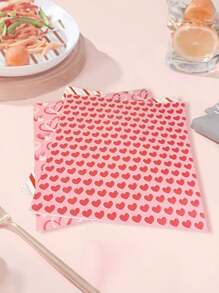 15pcs Heart Shaped Wax Paper - Grease Proof, Water Resistant, Non-Stick Beeswax Food Wraps, Suitable For Sandwiches, Burgers, Breads - Great For Kitchen, Picnics, Barbecues, Gift Wrapping, Valentine's Day Cooking Supplies, Kitchen Decor - Multicolor - View 2