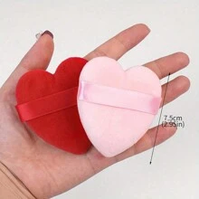 20 piezas de esponjas suaves con forma de corazón, adecuadas para polvos cosméticos, base líquida, rubor de cara y Body de color rojo y rosa, y herramientas de maquillaje facial