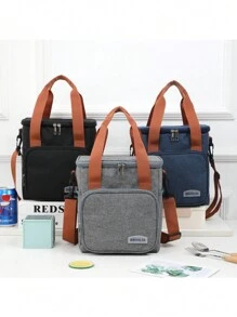 Gran bolsa aislada para el almuerzo, bolsa aislada portátil de gran capacidad, caja aislada portátil forrada para el almuerzo de la universidad, bolsa aislada para el almuerzo, esencial de viaje, picnic, al aire libre, escuela, trabajo, camping, oficina para niñas, niños, estudiantes, suministros escolares, artículos esenciales para la universidad, caja de almuerzo de vacaciones, bolsas de verano para comida al aire libre, bolsas de picnic y camping, regreso a la escuela