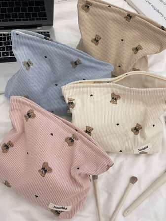 1pc Makeup Bag Corduroy Cute Bear Cosmetic Bag Waterproof, Lipstick Pack, Women Bags For Make Up, Small Bag Storage Makeup Case, Travelling Bags For Ladies, Pencil Case Daily Big Large Capacity Makeup Brushes Holder Travel Toiletry Bag Organizer Make Up Bag, Pencil Pouch Bag, Bags, Makeup Bag, Travel, Make Up Bag, Storage, Makeup Organizer, Makeup Bags, Toiletry Bag, Desk Organiser, Make Up Bag, Travel, Makeup Pouch, Bag, Make Up Pouch, Travel Essentials, Makeup Bags, Travel Essential, Small Makeup Bag,Makeup Pouch,Cosmetic Bag,Travel Essential,Large Capacity,Large Makeup Bag,Christmas Gifts,Pouch,Travel,Gifts For Women Travel Essential,Pouch,Clutch / Small Handbag, Makeup Organizer,Makeup Organize,Pouch,Brush Holder,Mini Pouch,Large Capacity Pouch,Gifts For Women,Christmas Gifts,Gift Ideas For Women