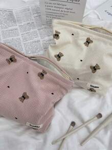 1pc Makeup Bag Corduroy Cute Bear Cosmetic Bag Waterproof, Lipstick Pack, Women Bags For Make Up, Small Bag Storage Makeup Case, Travelling Bags For Ladies, Pencil Case Daily Big Large Capacity Makeup Brushes Holder Travel Toiletry Bag Organizer Make Up Bag, Pencil Pouch Bag, Bags, Makeup Bag, Travel, Make Up Bag, Storage, Makeup Organizer, Makeup Bags, Toiletry Bag, Desk Organiser, Make Up Bag, Travel, Makeup Pouch, Bag, Make Up Pouch, Travel Essentials, Makeup Bags, Travel Essential, Small Makeup Bag,Makeup Pouch,Cosmetic Bag,Travel Essential,Large Capacity,Large Makeup Bag,Christmas Gifts,Pouch,Travel,Gifts For Women Travel Essential,Pouch,Clutch / Small Handbag, Makeup Organizer,Makeup Organize,Pouch,Brush Holder,Mini Pouch,Large Capacity Pouch,Gifts For Women,Christmas Gifts,Gift Ideas For Women - Multicolor - View 10