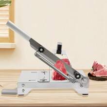 HOHOBLA Manual Frozen Meat Slicer, Stainless Steel Meat Cutter Beef Mutton Roll For Hot Pot BBQ Food Slicer Slicing Machine For Home Cooking Of Hot Pot Shabu Shabu BBQ - Silver - View 5