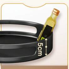 Rotating Storage Rack, Rotating Spice Rack, Carbon Fiber Kitchen Countertop Organizer, Round Metal Turntable Organizer For Cabinet Kitchen Refrigerator Vanity