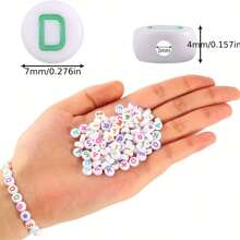 100/500/1000/1200 pièces Set de perles de lettres en acrylique - fournitures pour la fabrication de bijoux DIY pour bracelets d'amitié - 26 styles, colorés, multifonctionnels, faciles à utiliser