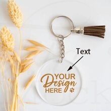 1 Foto, Tekst Gepersonaliseerde Acryl Sleutelhanger, Sleutelhanger, Transparante Acryl Ronde Acryl Sleutelhanger. Huwelijksgeschenken, Jubileumgeschenken, Thuisgeschenken, Moederdaggeschenken, Vaderdaggeschenken, Geschenken voor moeder/vader, Geschenken voor hem/vriend/echtgenoot, Geschenken voor haar/vriendin/echtgenote