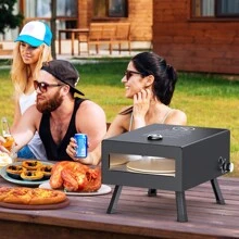 Parrilla de gas para horno eléctrico al aire libre, cocina portátil, 14 Inch - Negro - Ver 7