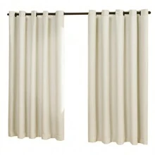 Cortina em tecido corta luz  ilhós marrom 2,00 de largura