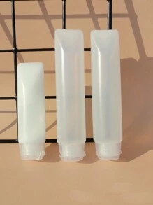 4/8 件防漏旅行洗漱瓶，可用挤压塑料管重新填充，30/50 毫升可用，适用于洗发水、化妆品和液体，无香味，旅行洗漱瓶。 - 無色 - 查看 3