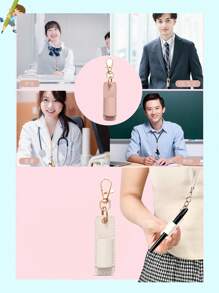 1pc Portable Student/Office Stationery Pen Holder With Key Chain, Mini Pen Clip,Back To School,School Supplies,Pencil Case,Pencil Pouch,School Bag