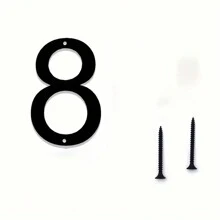 1 Stück modernes Haus Nummerntafel, künstlerisches Metall Haus Nummer Adressschild, Briefkasten Garten Outdoor Adress-Ziffern, einfach zu installieren, benötigt keinen Strom, geeignet für Haustür, Outdoor, Hotel, Haus Adress-Dekoration