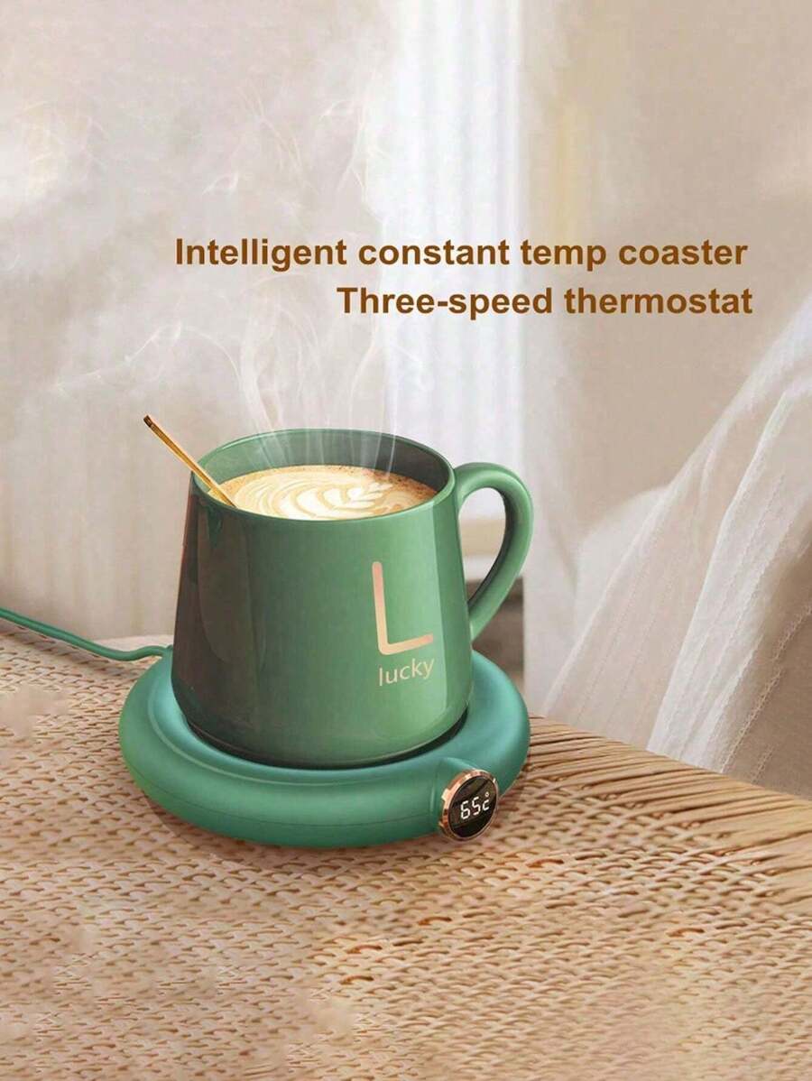1 Pieza Calentador de taza de café inteligente para primavera, calentador de líquidos portátil para escritorio, calentador de tazas adecuado para calentar té, agua, cacao y leche. Es apto para decoración del hogar, cocinas, dormitorios, salas de estar, oficinas y es un artículo agradable para familiares y amigos. - Multicolor - Ver 1