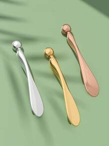 1pc/3pcs Metal Smooth Textured Eye Cream Spatula, Beauty Makeup Cosmetic Face Mask & Eye Cream Applicator