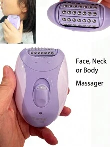Kemei Épilateur KM-6037 pour femme - Épilation indolore des poils à la racine. Rasoir pour la ligne du maillot, les zones intimes et le visage. Massage anti-rides pour le cou. Limeuse électrique pour les pieds. Ensemble multifonction de 4 en 1 pour les soins personnels des femmes