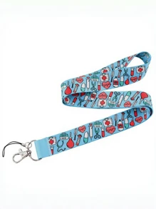 1 Stück Ärzte Krankenschwestern Halskette Schlüsselband Schlüsselanhänger für Schlüssel, ID Kreditkarte Pass Hängeseil Schlüsselanhänger, Handy Charm Accessoires, Geschenk zum Krankenschwestertag Auto Accessoires Tasche Charm Schultasche Zubehör Schlüsselbänder mit ID Halter Auto Accessoires Tasche Charms - Verschiedenfarbig - Übersicht 9