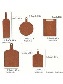 5pcs Mini Kitchen Cutting Board, Dollhouse Food Accessories, Steak Coasters, Mini Models, Halloween/Thanksgiving/Christmas Gifts