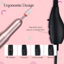 SAVILAND Saviland Cortauñas Eléctrico, Lima de Uñas Eléctrica Profesional 7 en 1 para Uñas de Gel, Set de Manicura y Pedicura de Velocidad Ajustable de 20000 rpm para Uñas de Gel Acrílico, Uñas Shellac para Cutículas