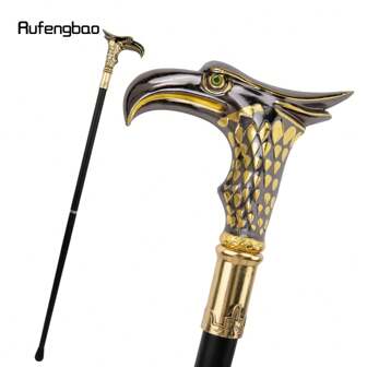 rufengbao Golden Black Eagle Walking Stick Decorative Vampire Cospaly Vintage Party Fashionable Walking Cane Halloween Crosier 93cm Back To School