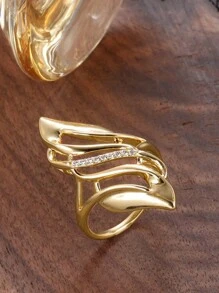 1 件奢华 925 纯银方晶锆石戒指女士结婚珠宝精美珠宝