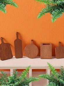 5pcs Mini Kitchen Cutting Board, Dollhouse Food Accessories, Steak Coasters, Mini Models, Halloween/Thanksgiving/Christmas Gifts