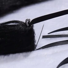 1pc Japanese Lolita Style Animal Polyester Fiber Cat Tail Cosplay Accessory, Long Fur Cat Tail Decor, Suitable For All Seasons - Multicolor - View 9