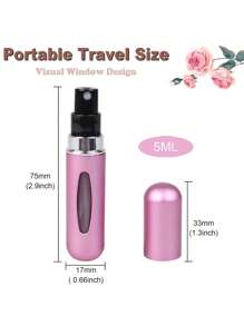 可再填充迷你便携式香水喷雾瓶，5ml，多色，适合旅行和外出 - 淺藍色 - 查看 3