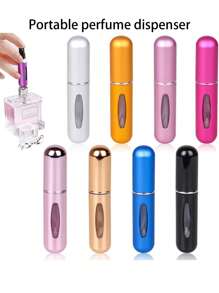 可再填充迷你便携式香水喷雾瓶，5ml，多色，适合旅行和外出 - 淺藍色 - 查看 2
