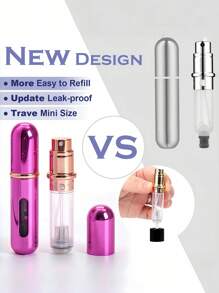 可再填充迷你便携式香水喷雾瓶，5ml，多色，适合旅行和外出 - 淺藍色 - 查看 7